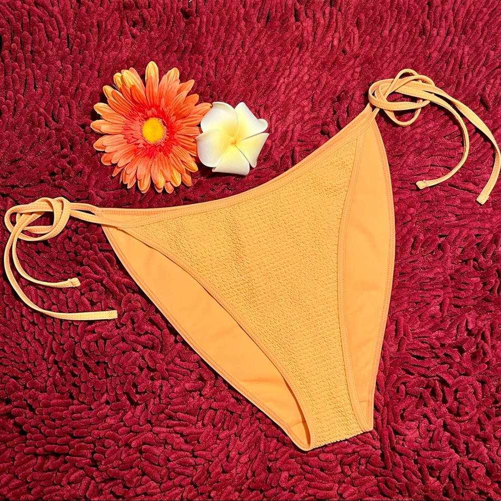 PAC SUN “L.A. Hearts” Tangerine String Bikini Bottoms - Size Large